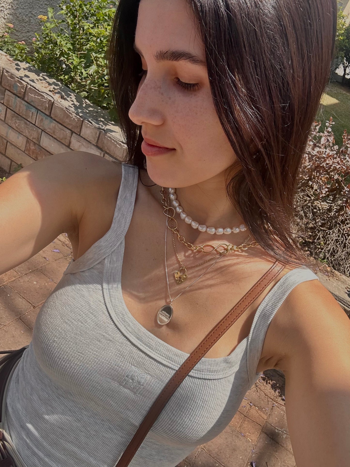 שרשרת חריטה אישית זהב לבן 18k