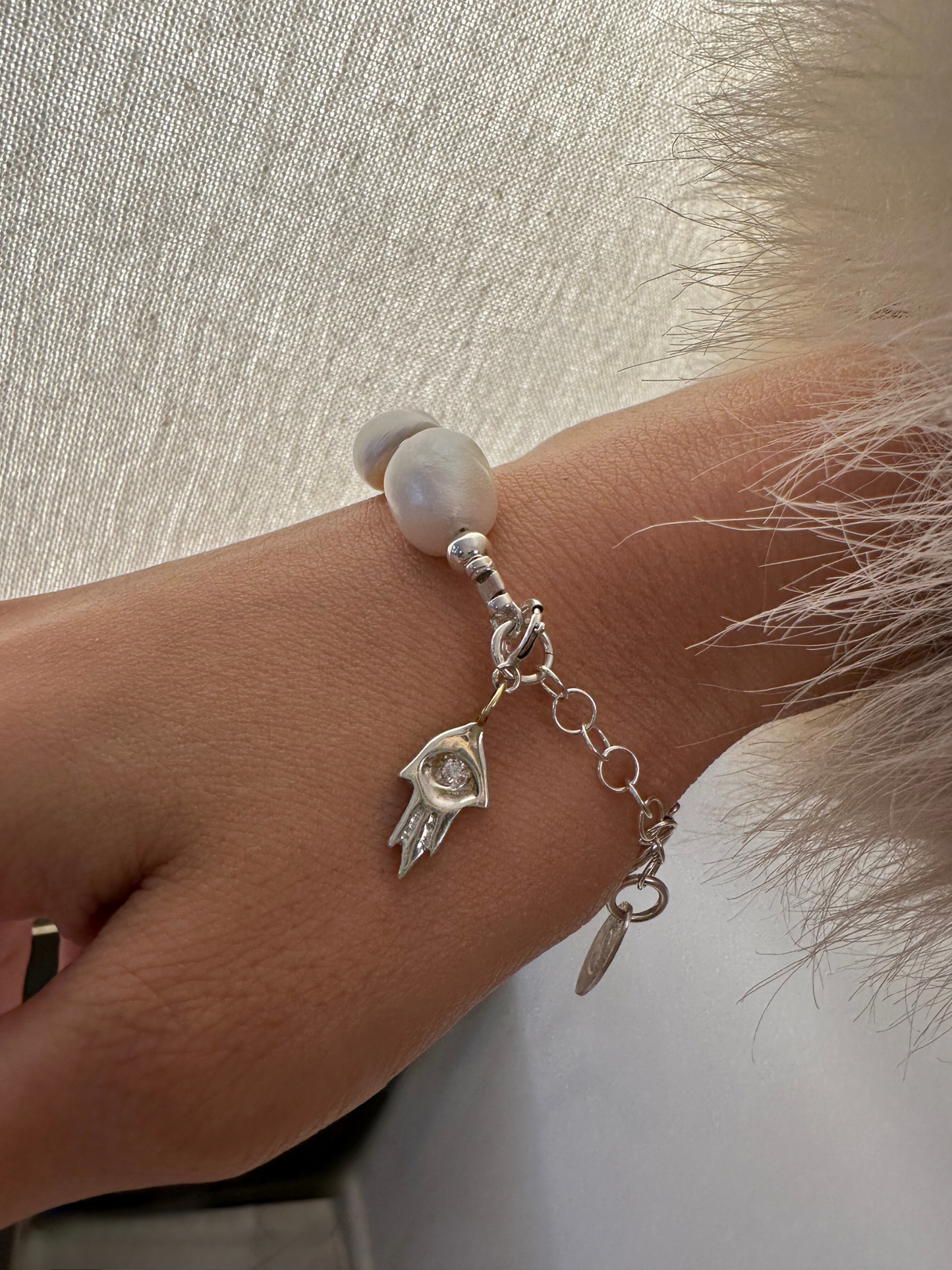 SHLOMO Charm 14K White Gold