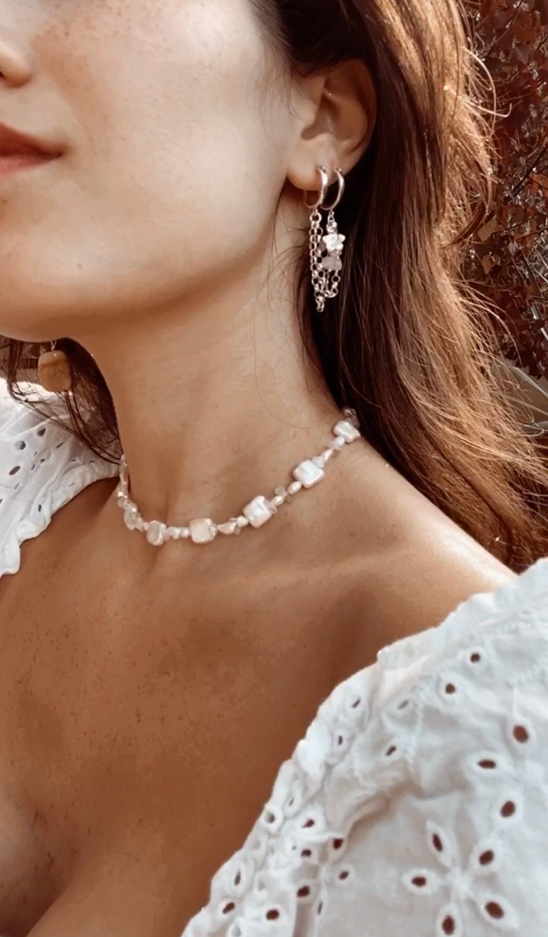 JEMA DOUBLE earrings silver