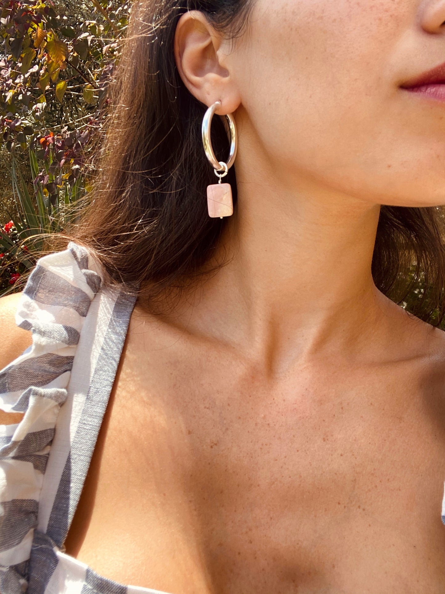 PINK PEPPERMINT earrings silver