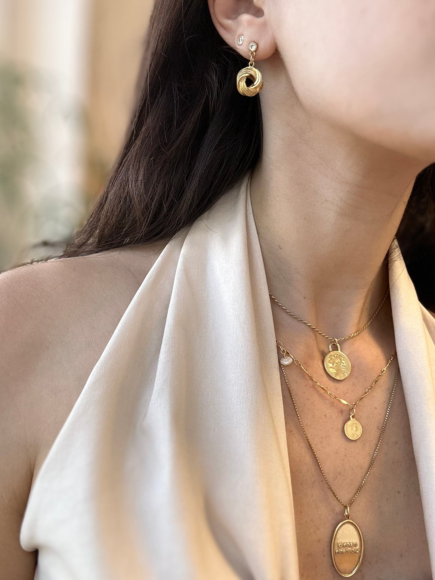 שרשרת הפרחים ישובו לפרוח ציפוי זהב 14k