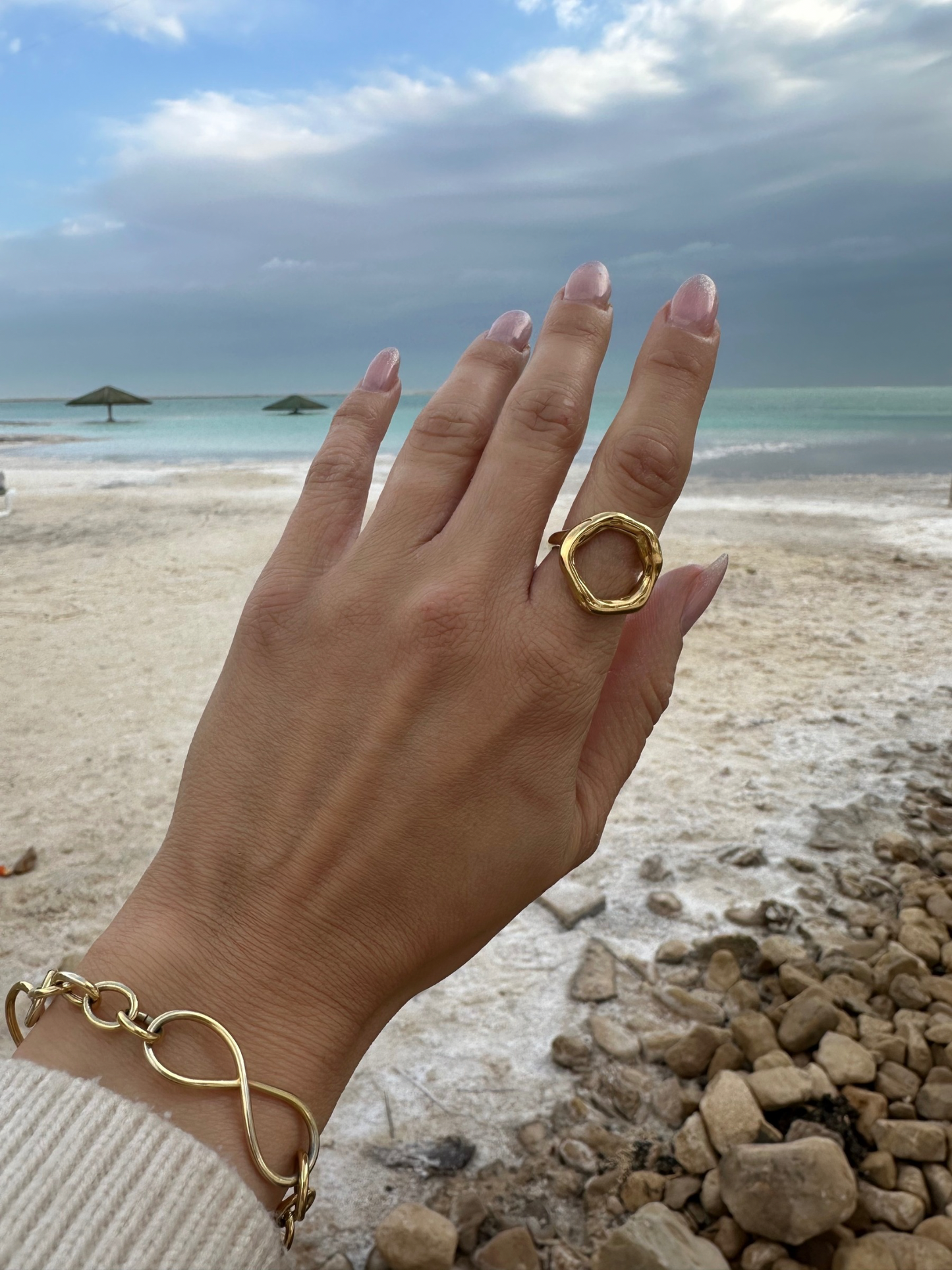 Dead Sea Ring 18K Yellow Gold