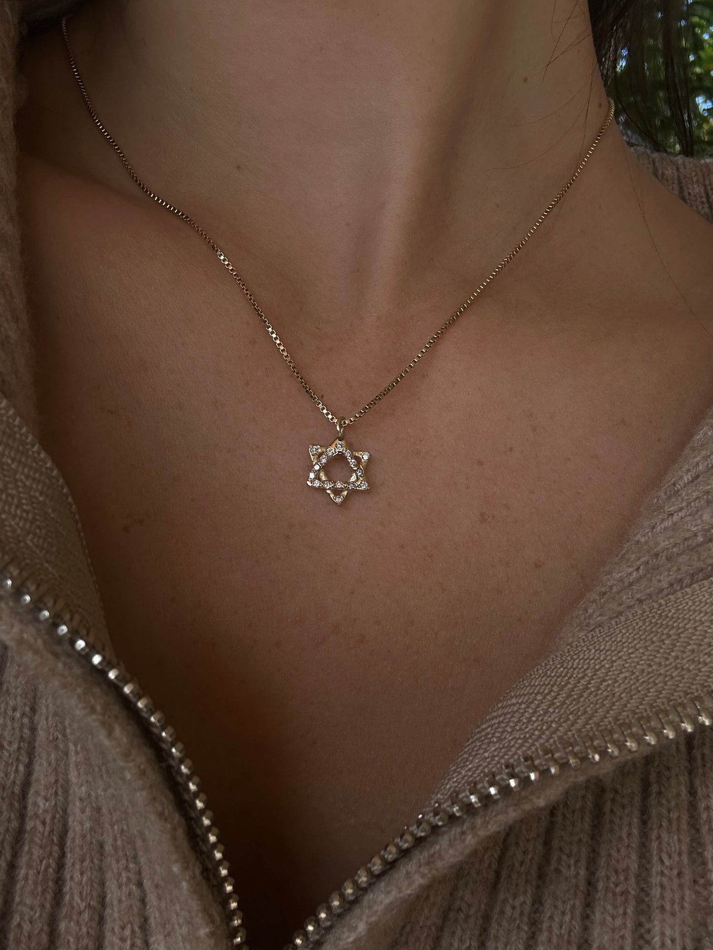 Magen David Necklace 18K Yellow Gold