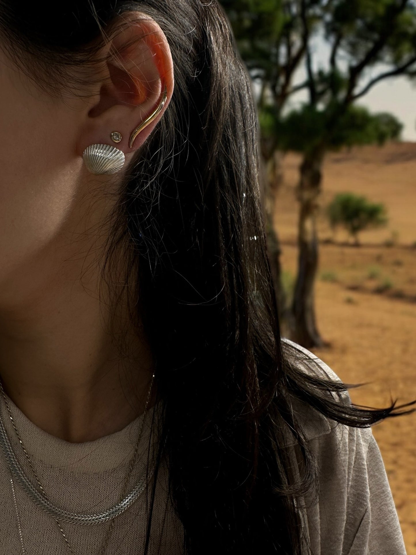 Bondi beach earrings S Rosegold