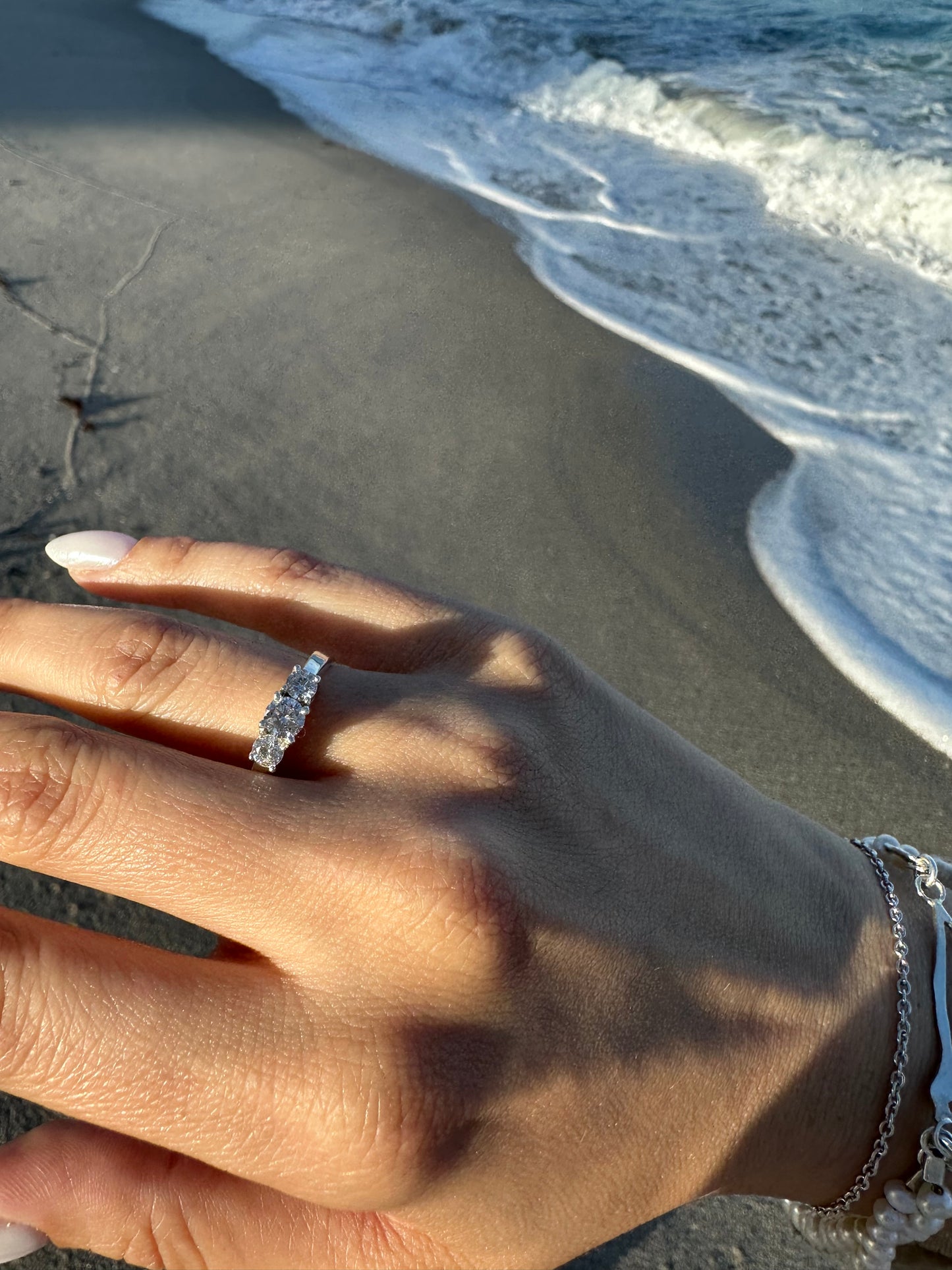 HAYLEY 3 STONE ENGAGEMENT RING