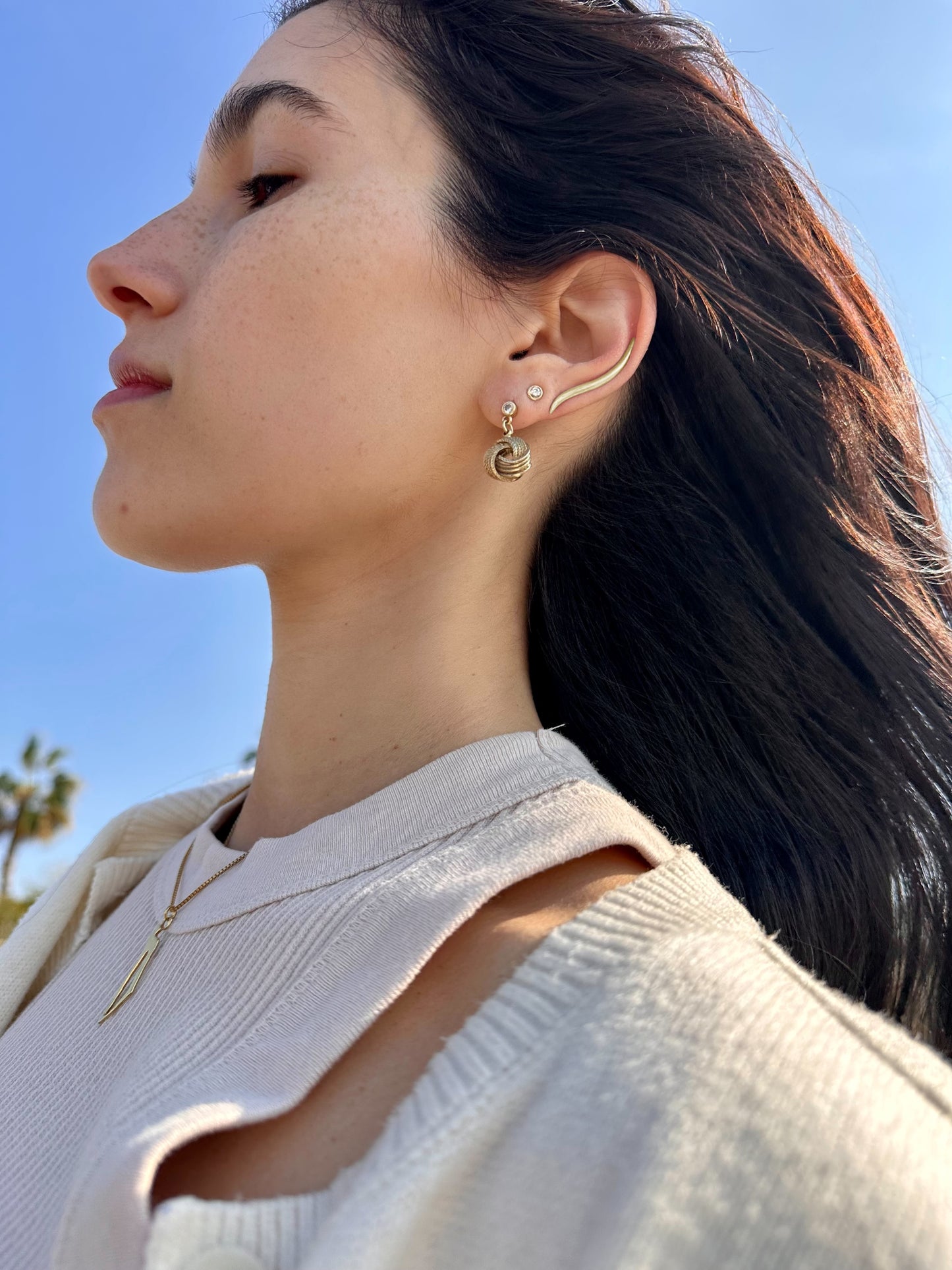 Julie Earring Single 18k Yellow Gold