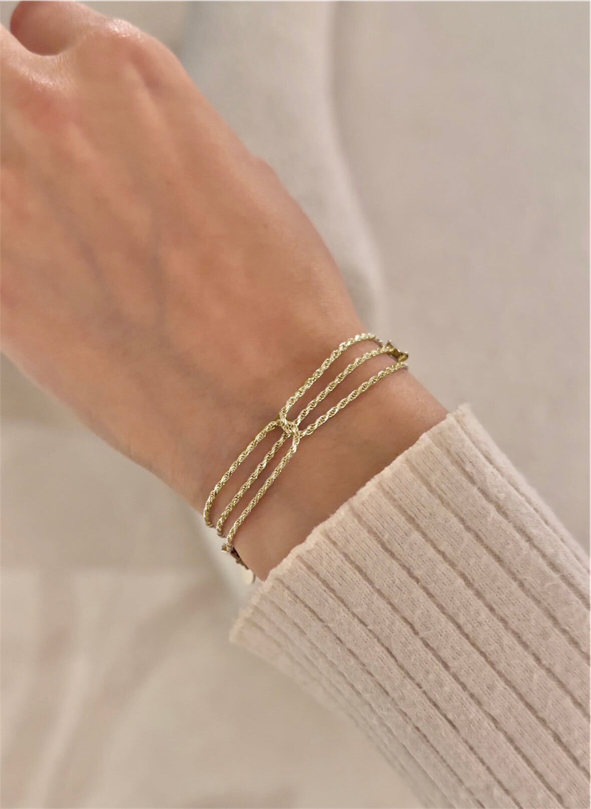 שרשרת חבל עדינה זהב Rope chain