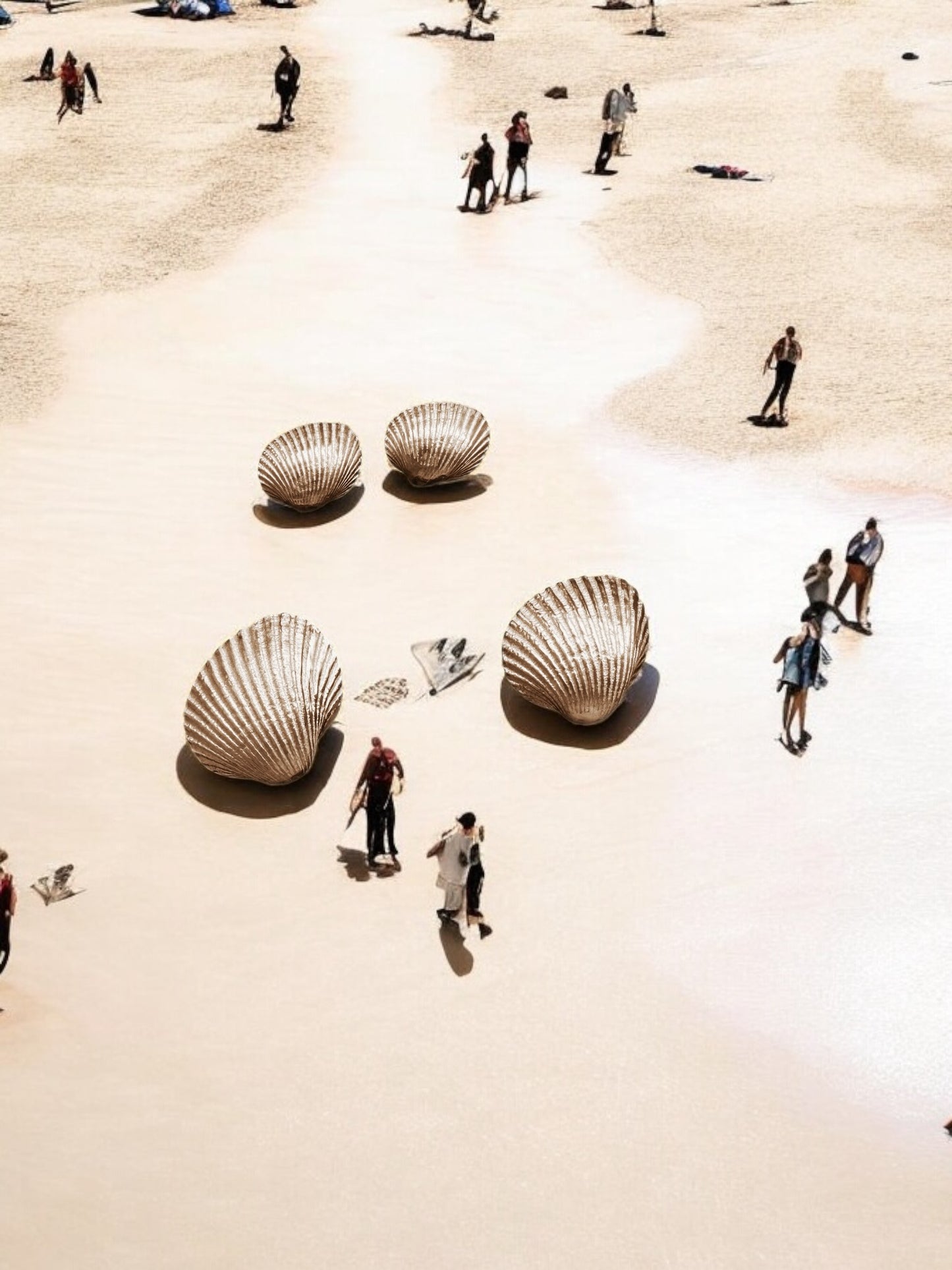 Bondi beach earrings S 18k Yellow gold