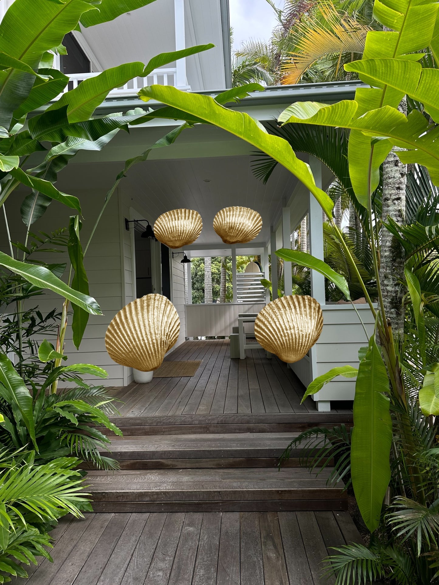 Bondi beach earrings S 18k Yellow gold