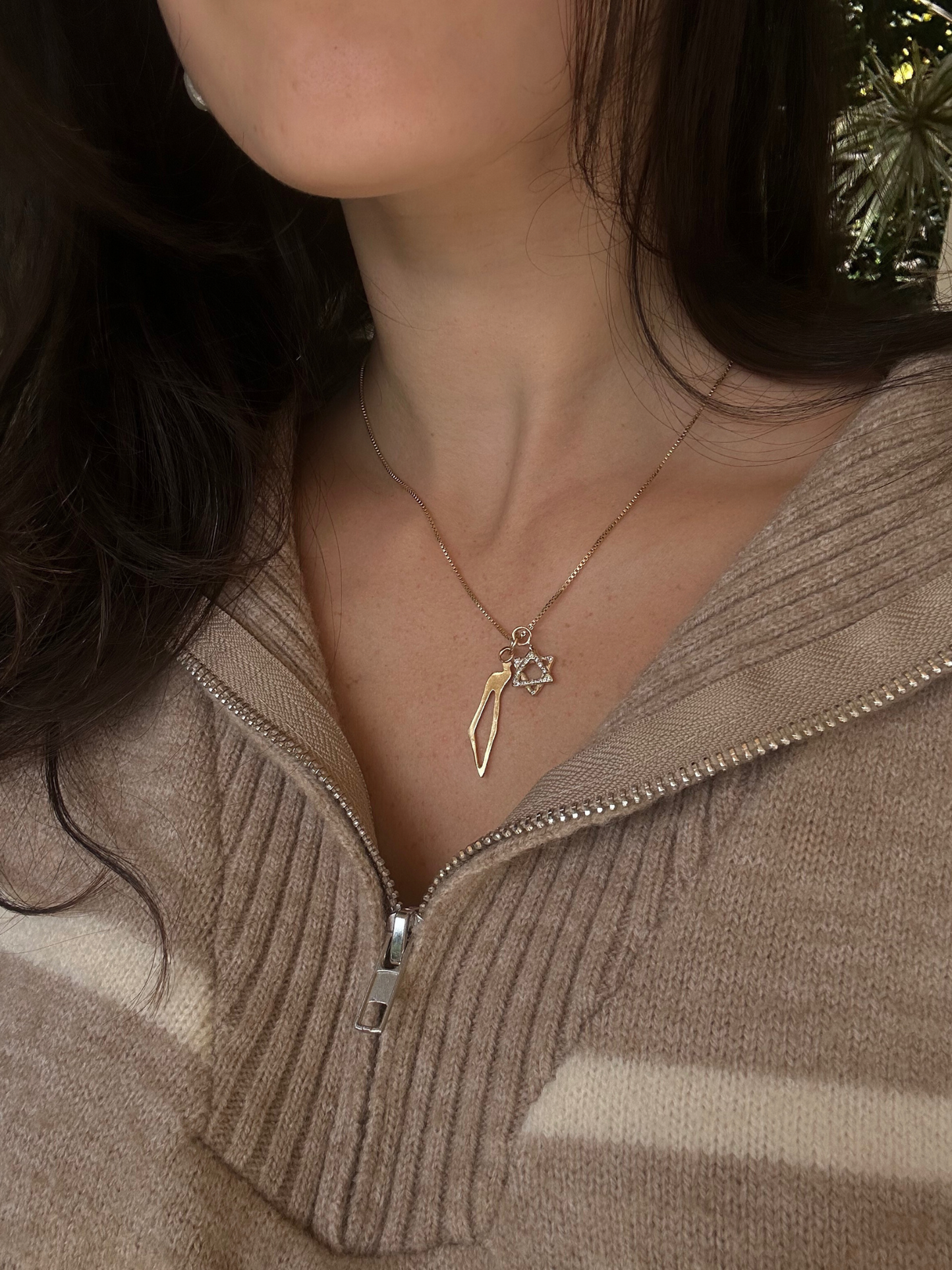 MAGEN DAVID CHARM 18K YELLOW GOLD