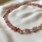 PINK WATERMELON QUARTZ necklace