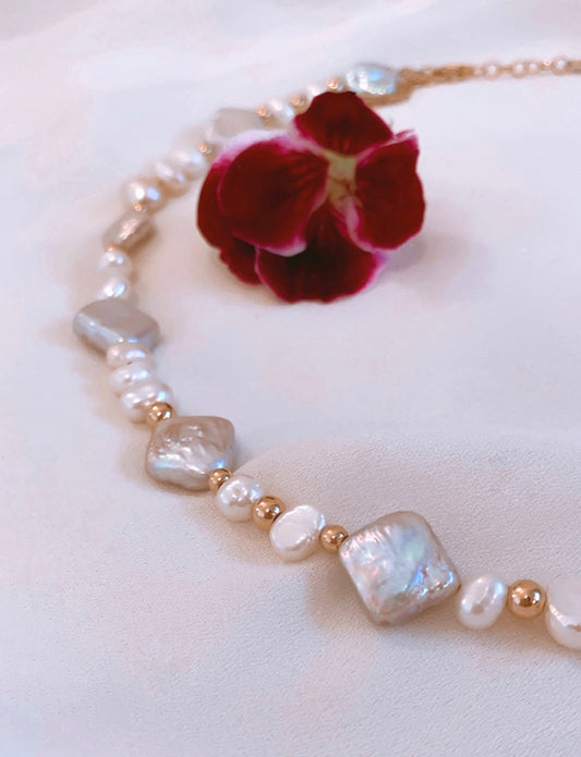 MON CHERRY silver/gold necklace