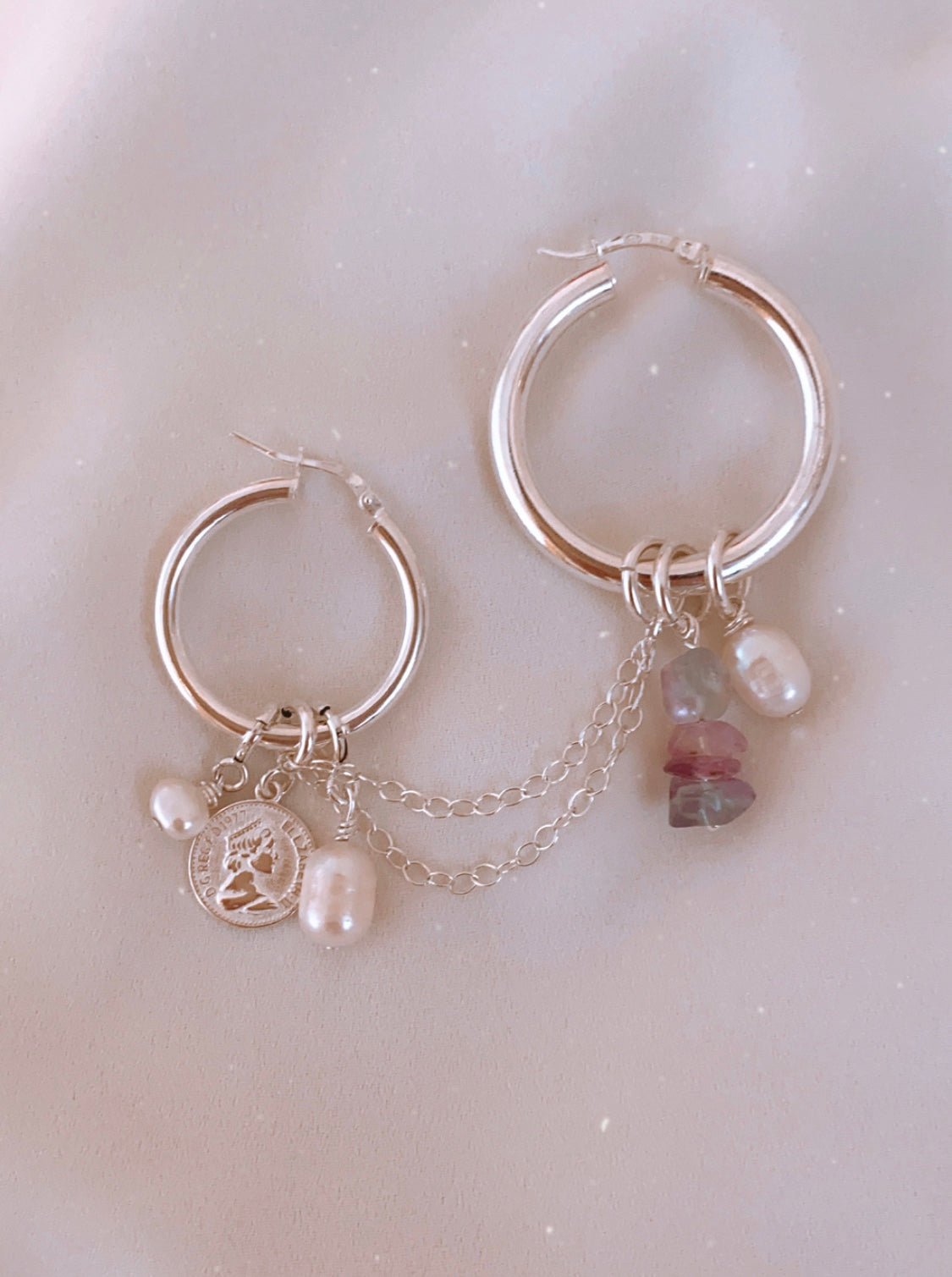 HAVANA TRIPLE earrings silver