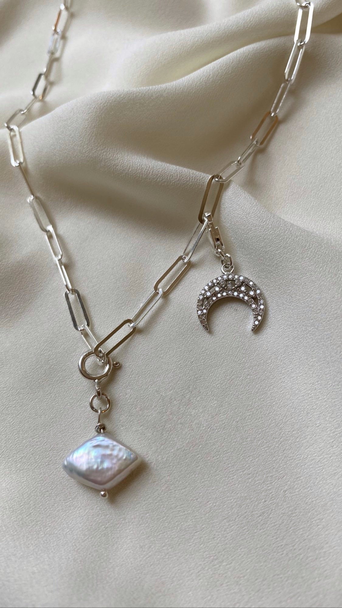 STAY WILD MOON CHILD silver charm