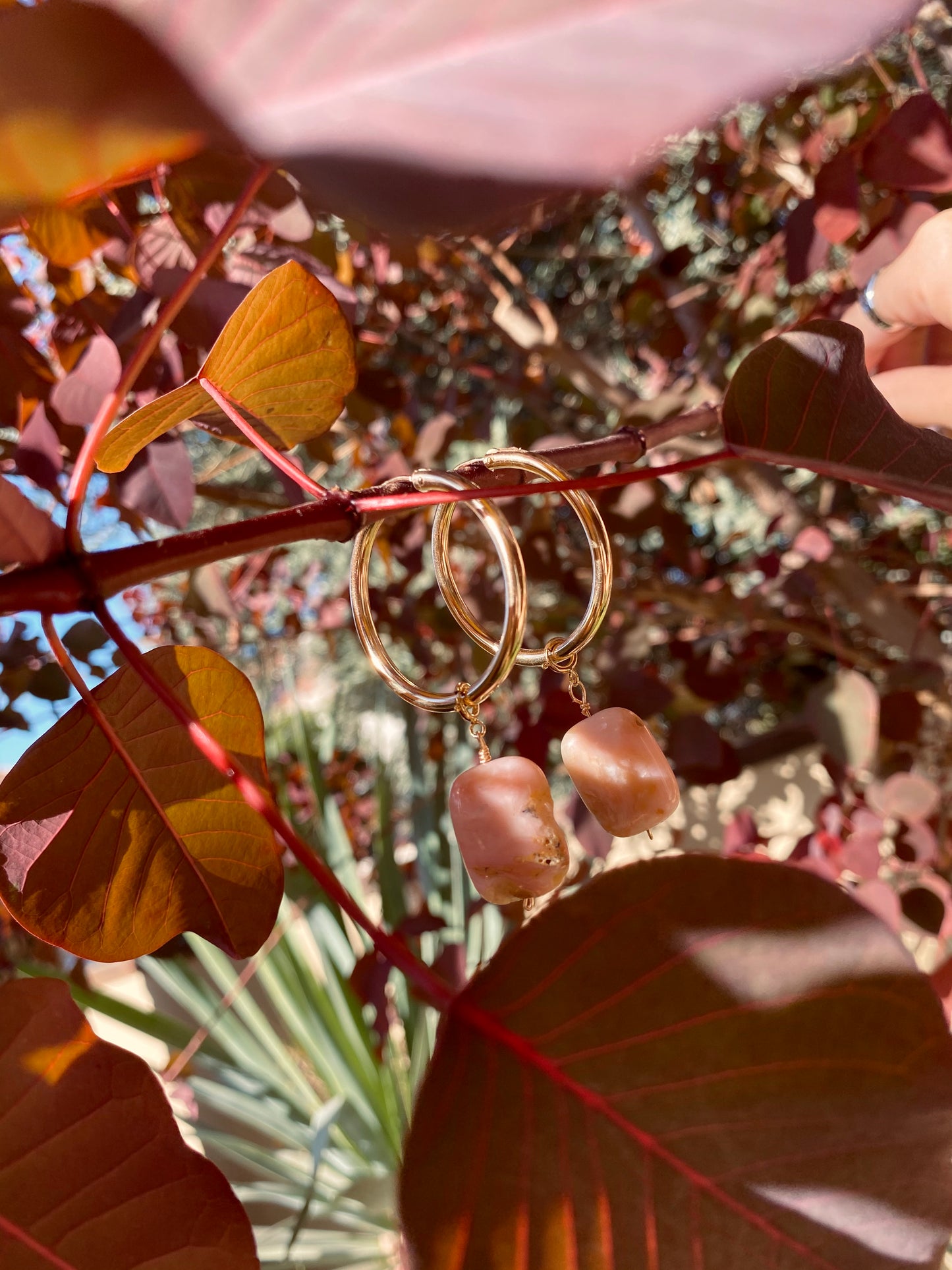 PINK PEPPERMINT earrings gold