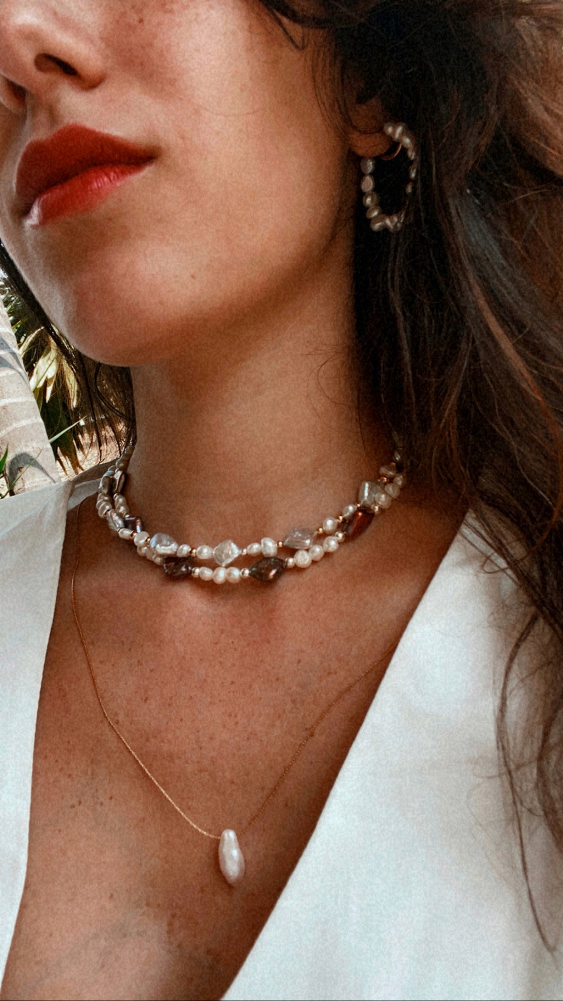 MON CHERRY silver/gold necklace