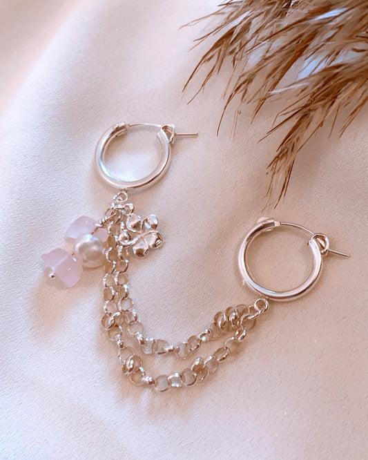 JEMA DOUBLE earrings silver