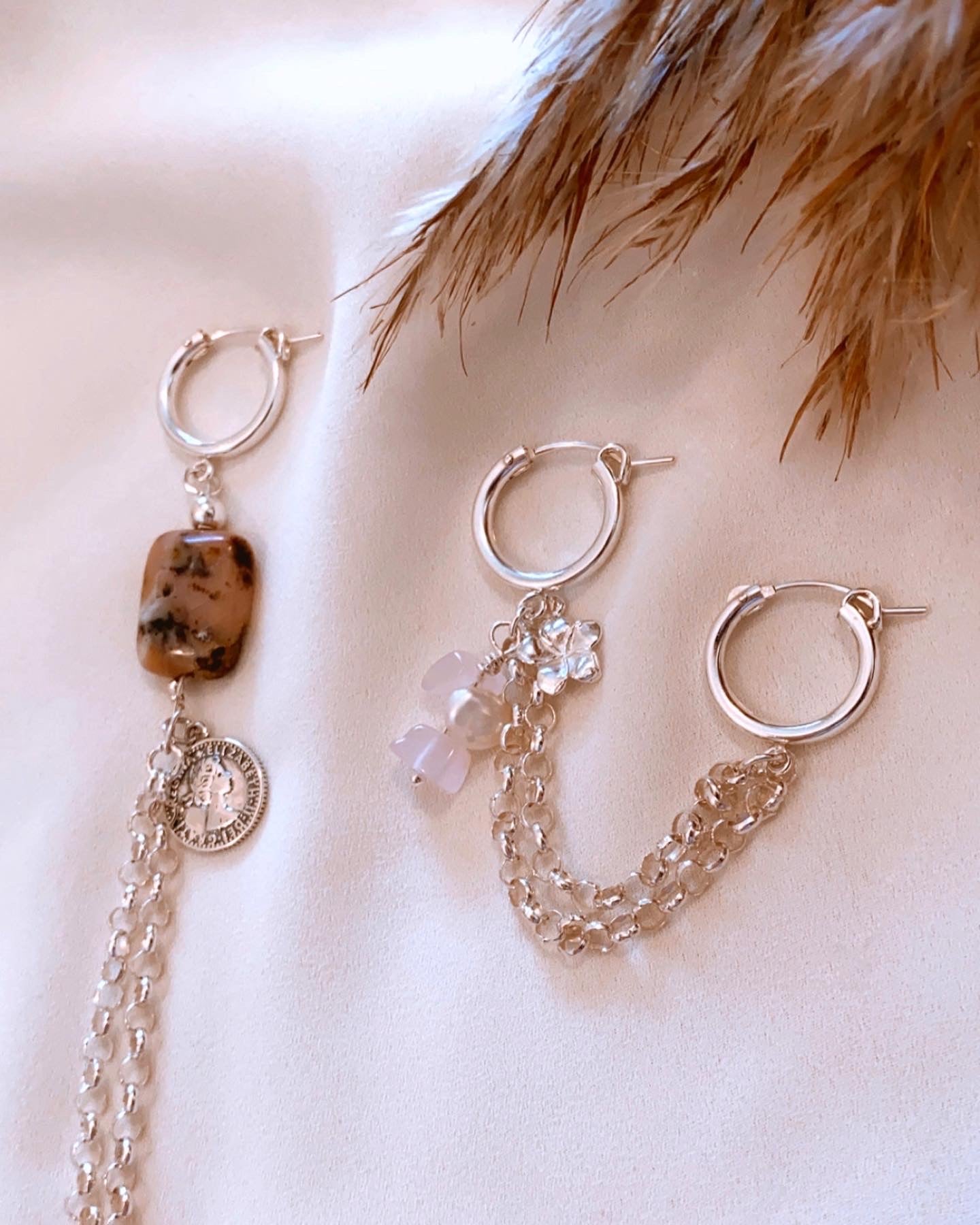 JEMA DOUBLE earrings silver