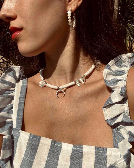 TAKE ME TO THE MOON necklace silver