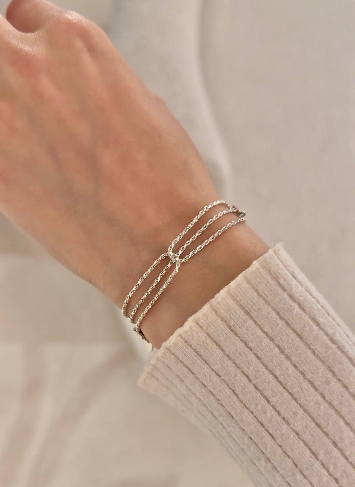 שרשרת חבל עדינה כסף Rope chain