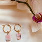 PINK PEPPERMINT earrings gold