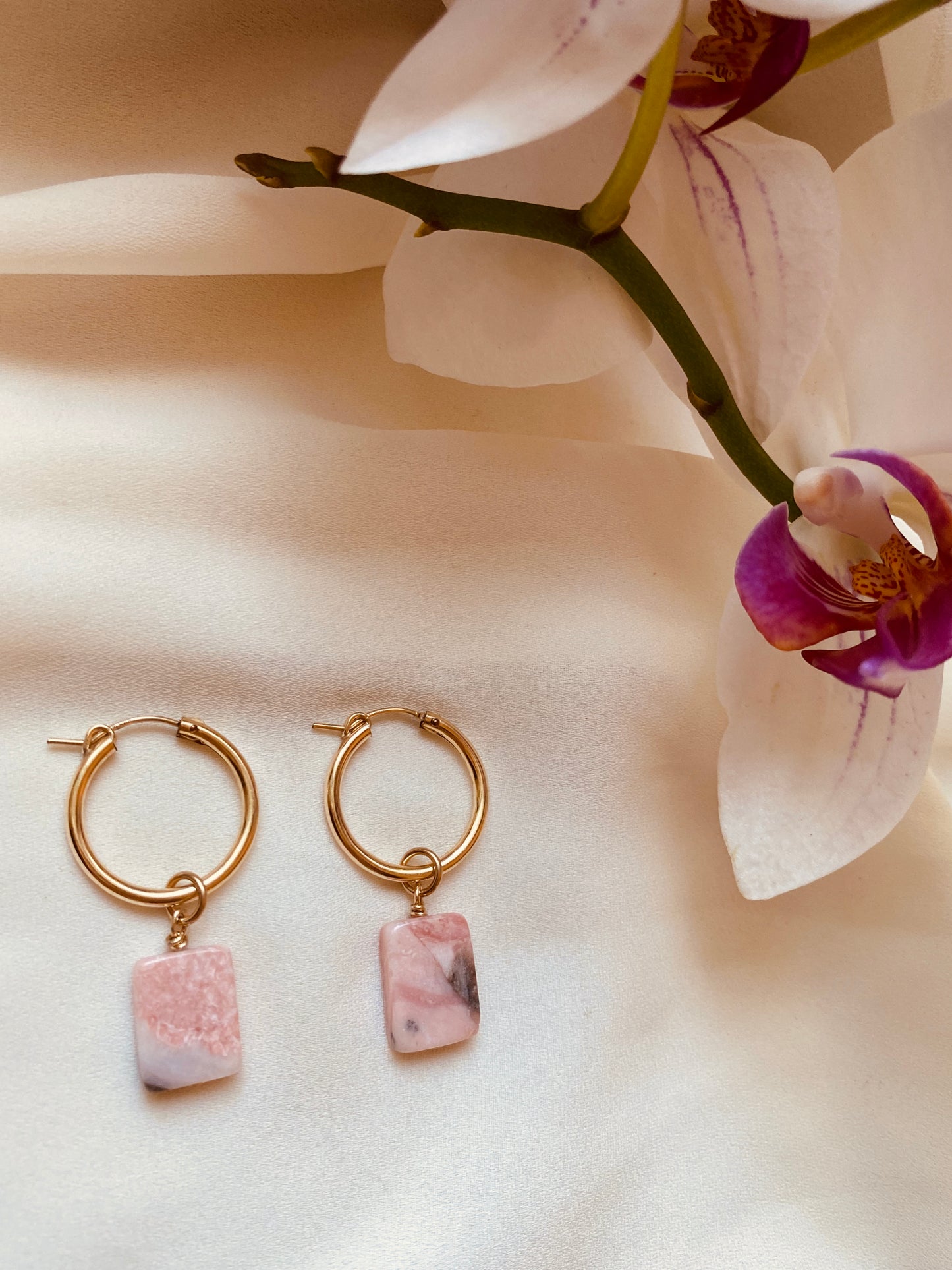 PINK PEPPERMINT earrings gold
