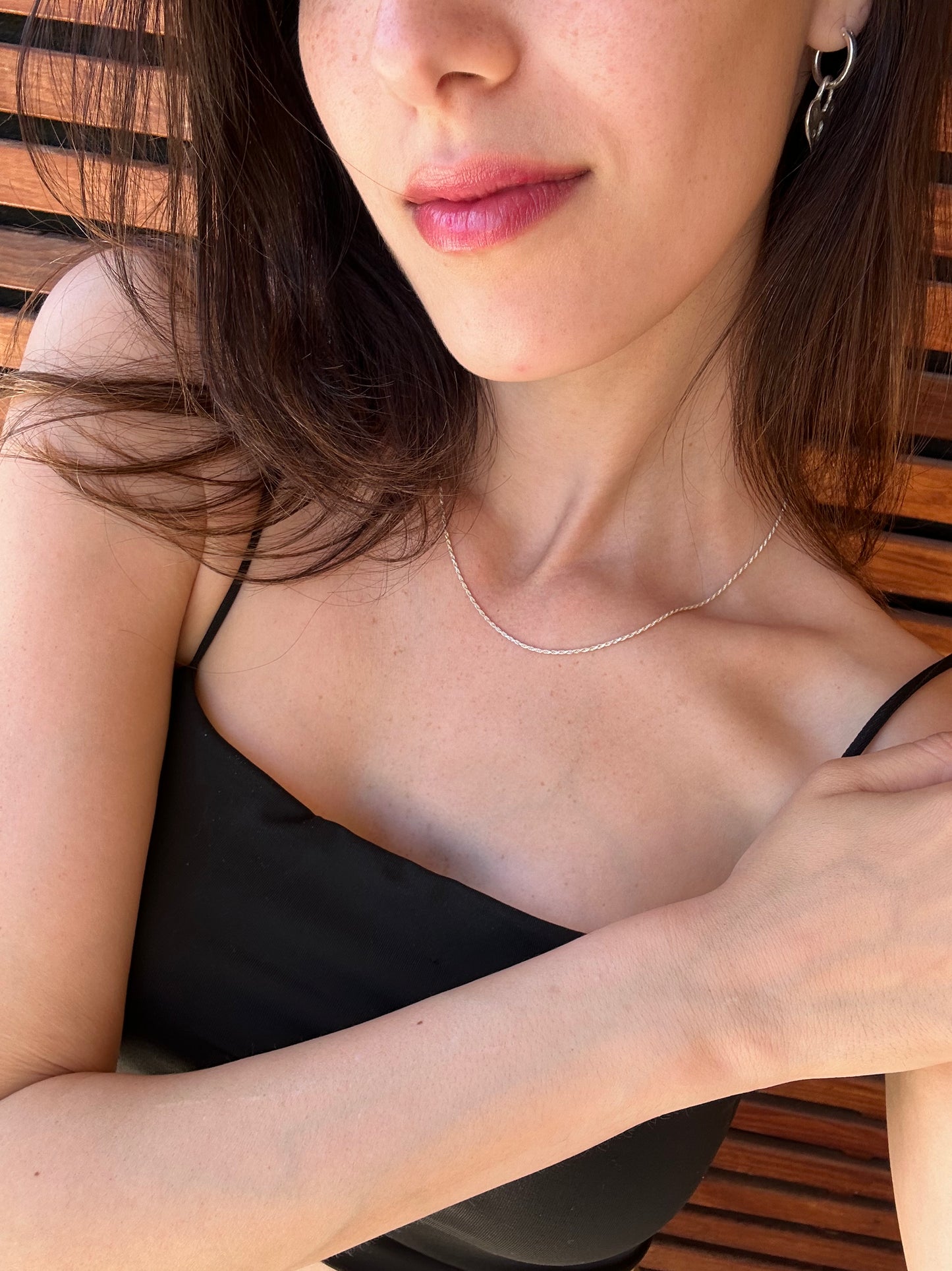 שרשרת חבל עדינה כסף Rope chain