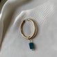 BLUE APATITE charm gold