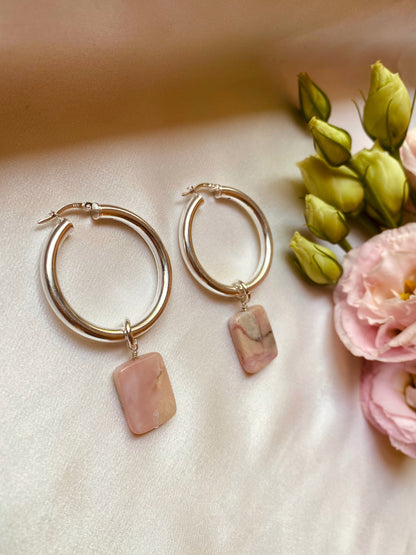 PINK PEPPERMINT earrings silver